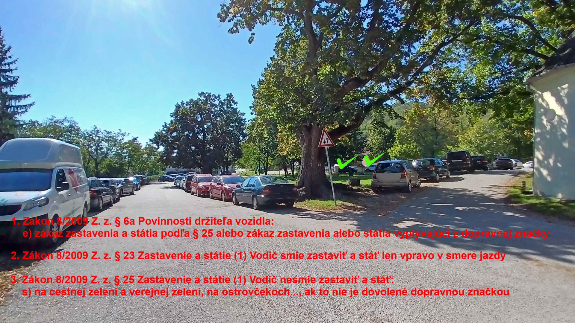 úsek ul. Cintorínska: nesprávne parkovanie v platenej parkovacej zóne... (Zdroj: archív autora) foto pridané 21.09.2024